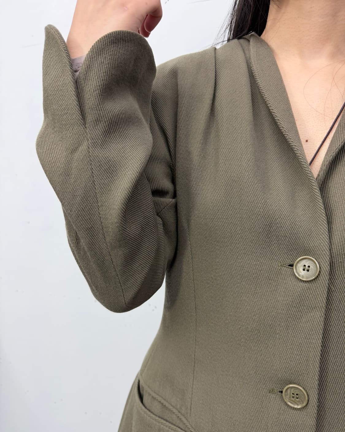 early 90s) Soft Tailored Collarless Jk 상품이미지4