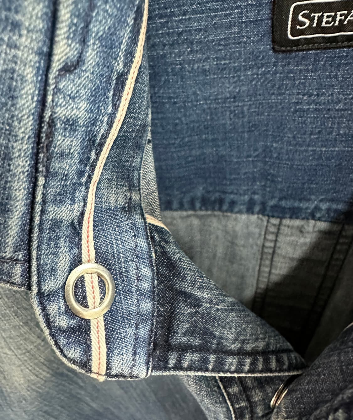 스테파노리치 데님 자수패치 버튼 장식 셔츠 상품이미지10