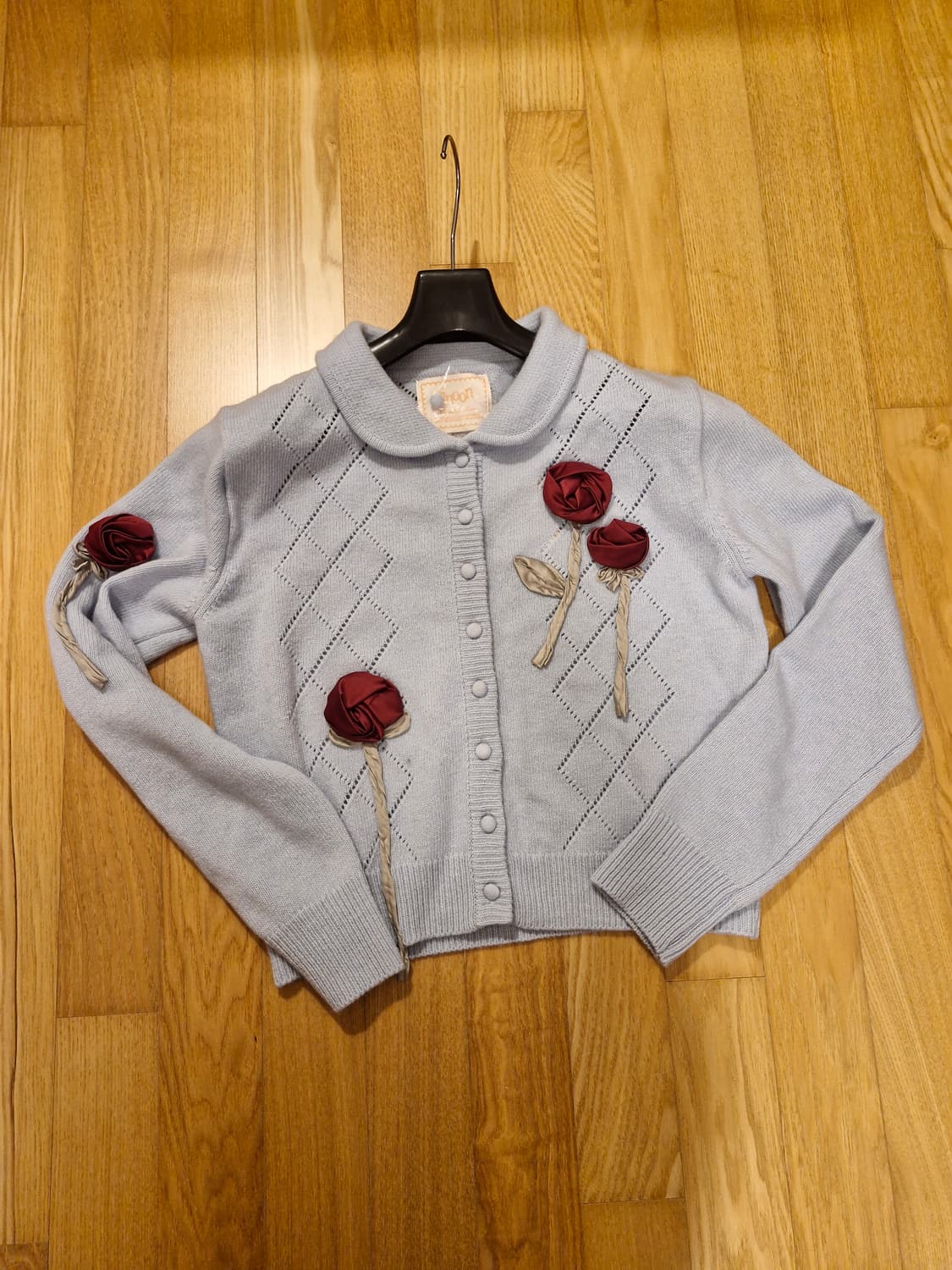 시눈 로제트 펀칭 가디건 블루 Free (새상품) 상품이미지3