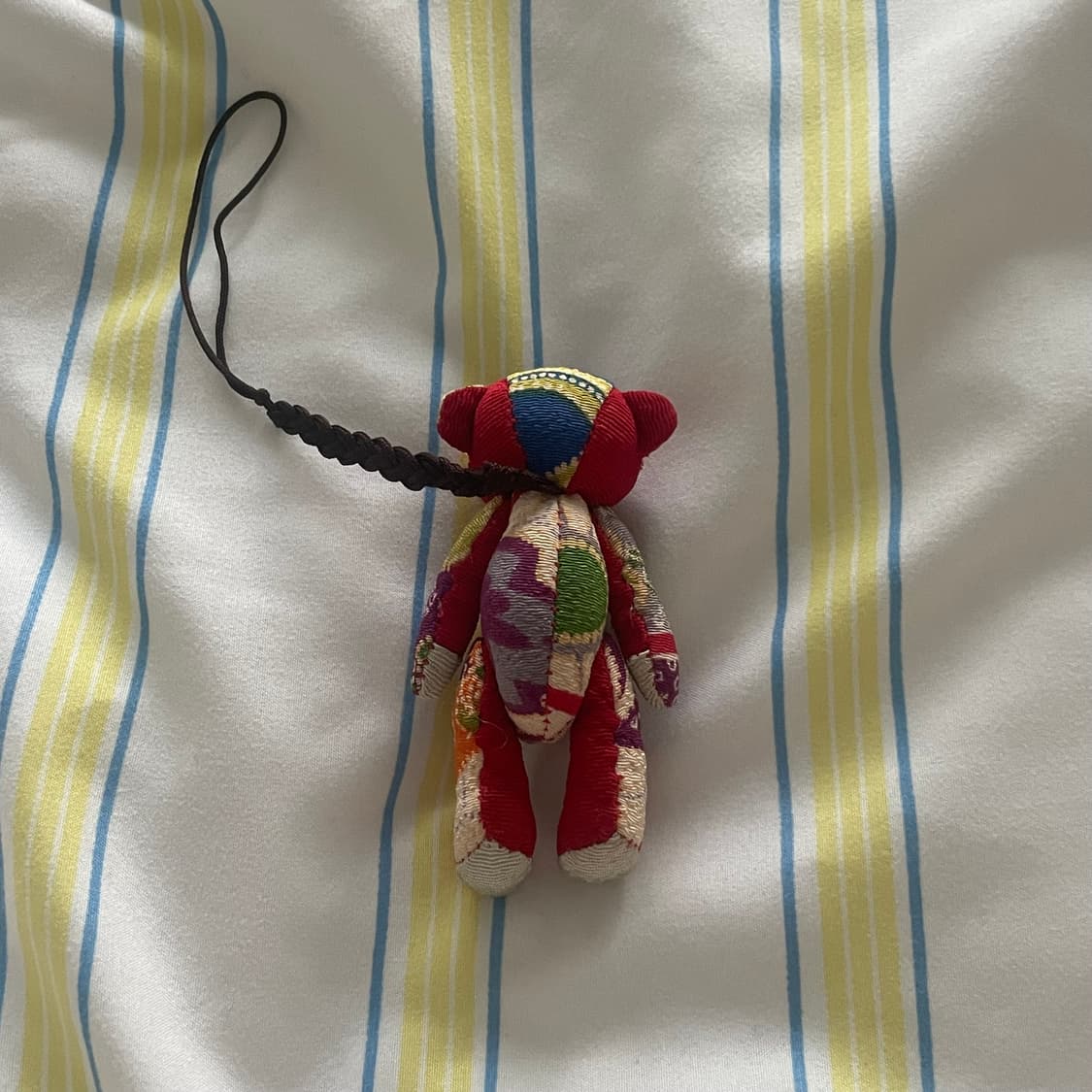 일본고전 패치워크 베어 핸드폰줄 상품이미지2