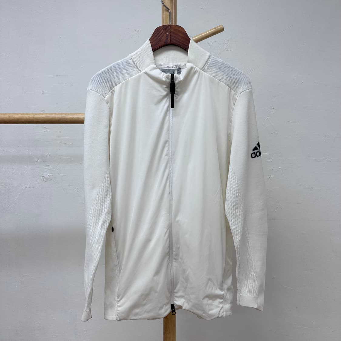 아디다스 adidas 화이트 니트 집업 자켓 J22 상품이미지1