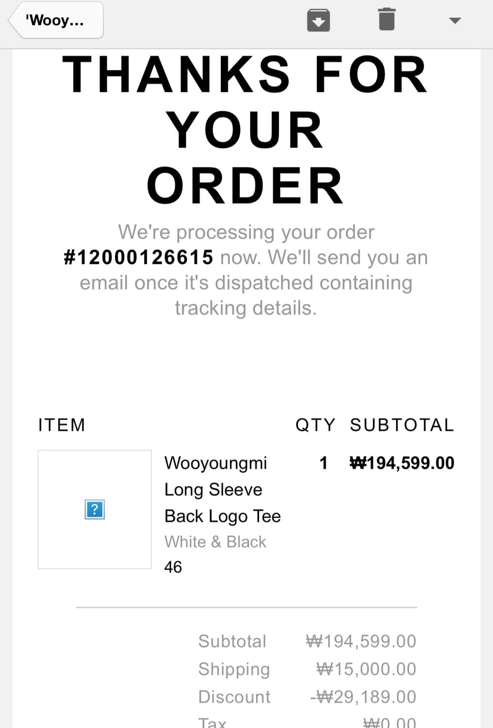 우영미/백로고 롱슬리브 화이트/46 상품이미지10