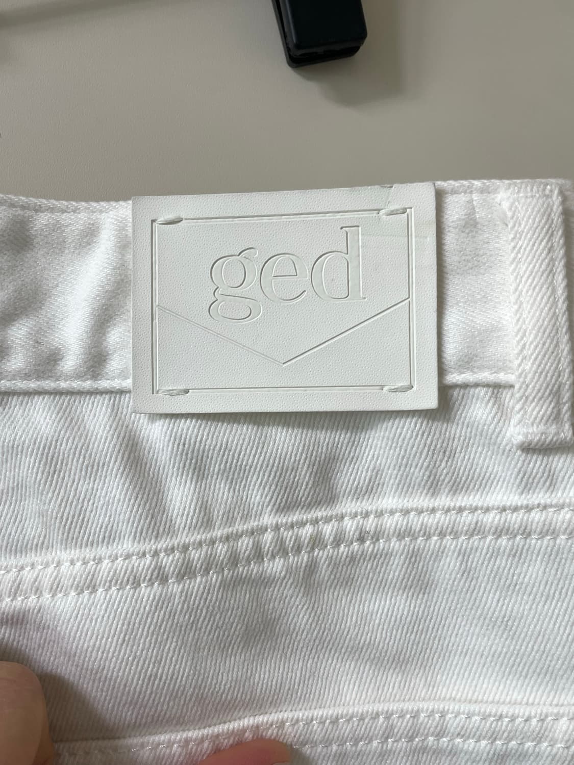 게드 화이트 팬츠 퓨어 코튼 진  상품이미지5