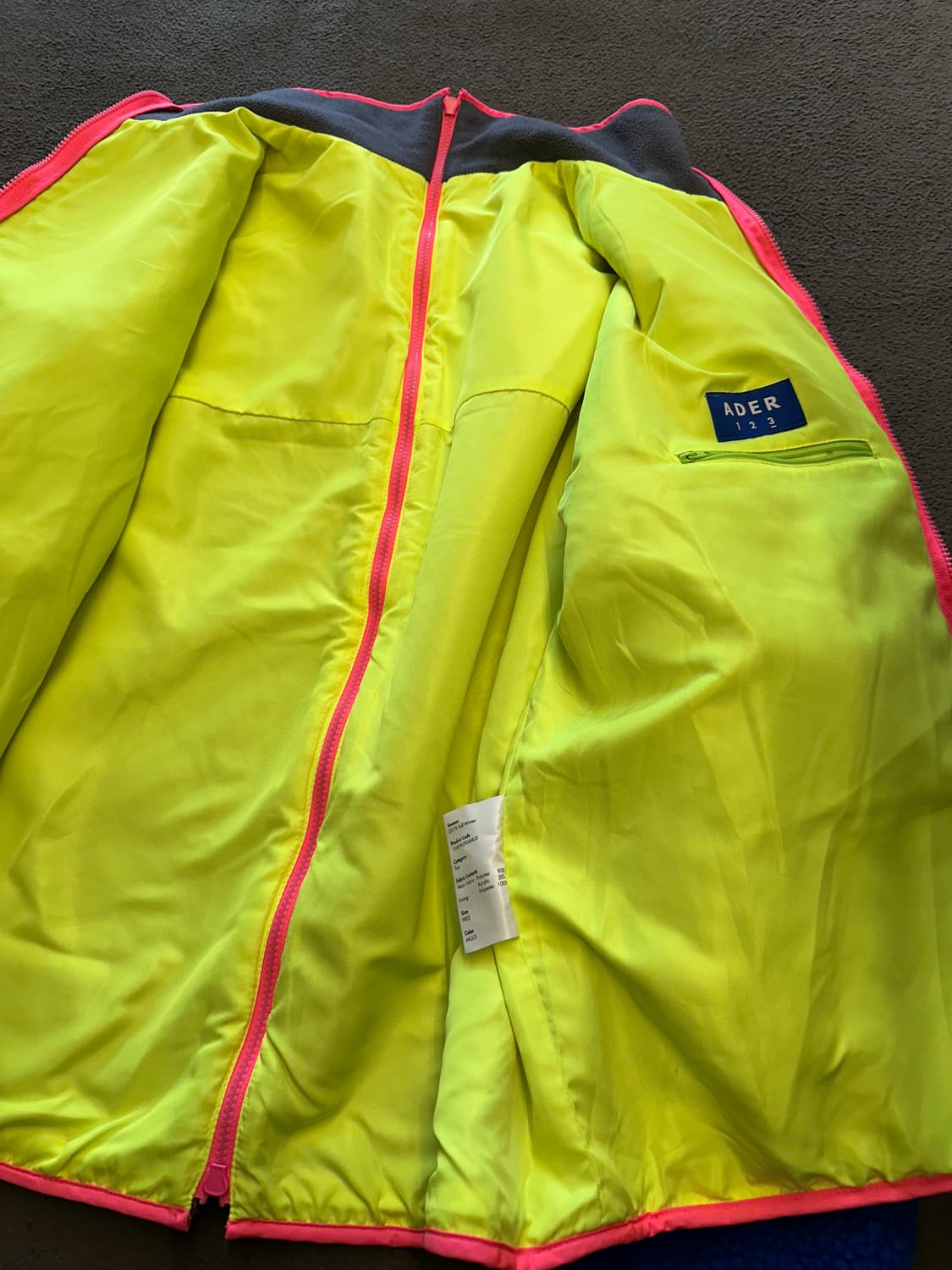 아더에러 컬러 블록 시어링 플리스 자켓 처분  상품이미지4