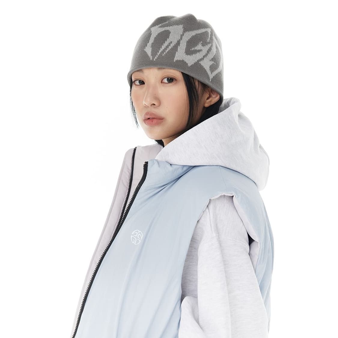 마하그리드 TRIBAL MGD LOGO 로고 비니 그레이 상품이미지4