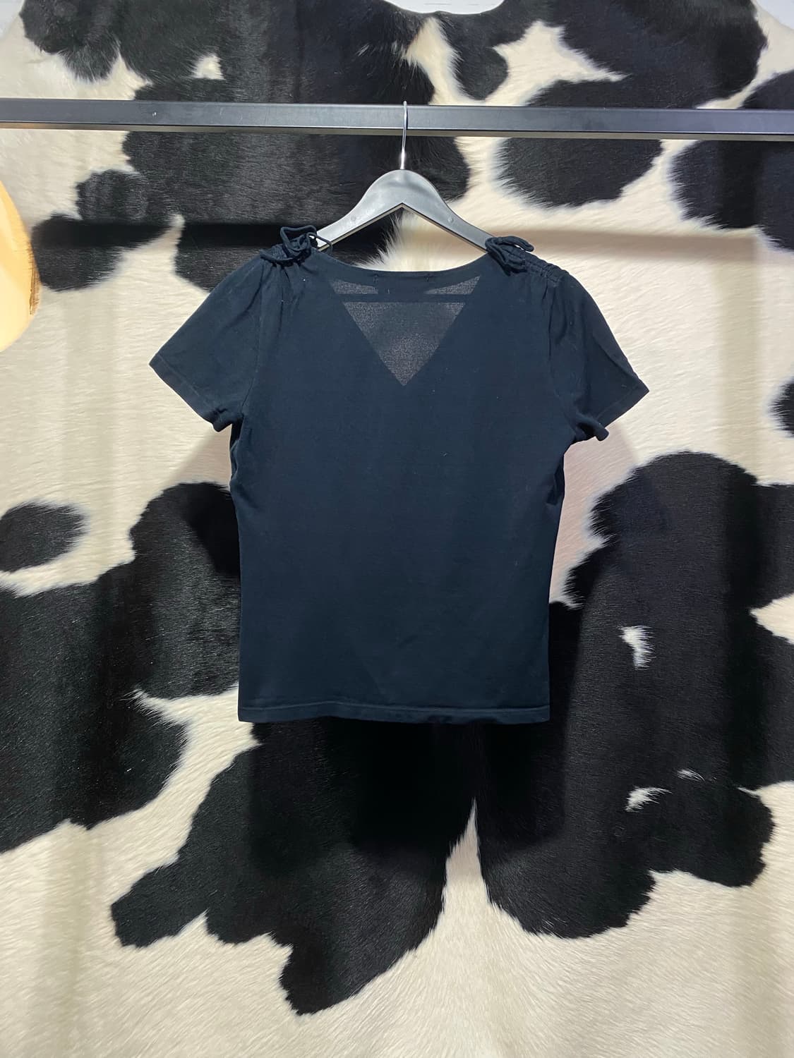 Salvatore Ferragamo 끈 디테일 게더 반팔디셔츠 상품이미지5