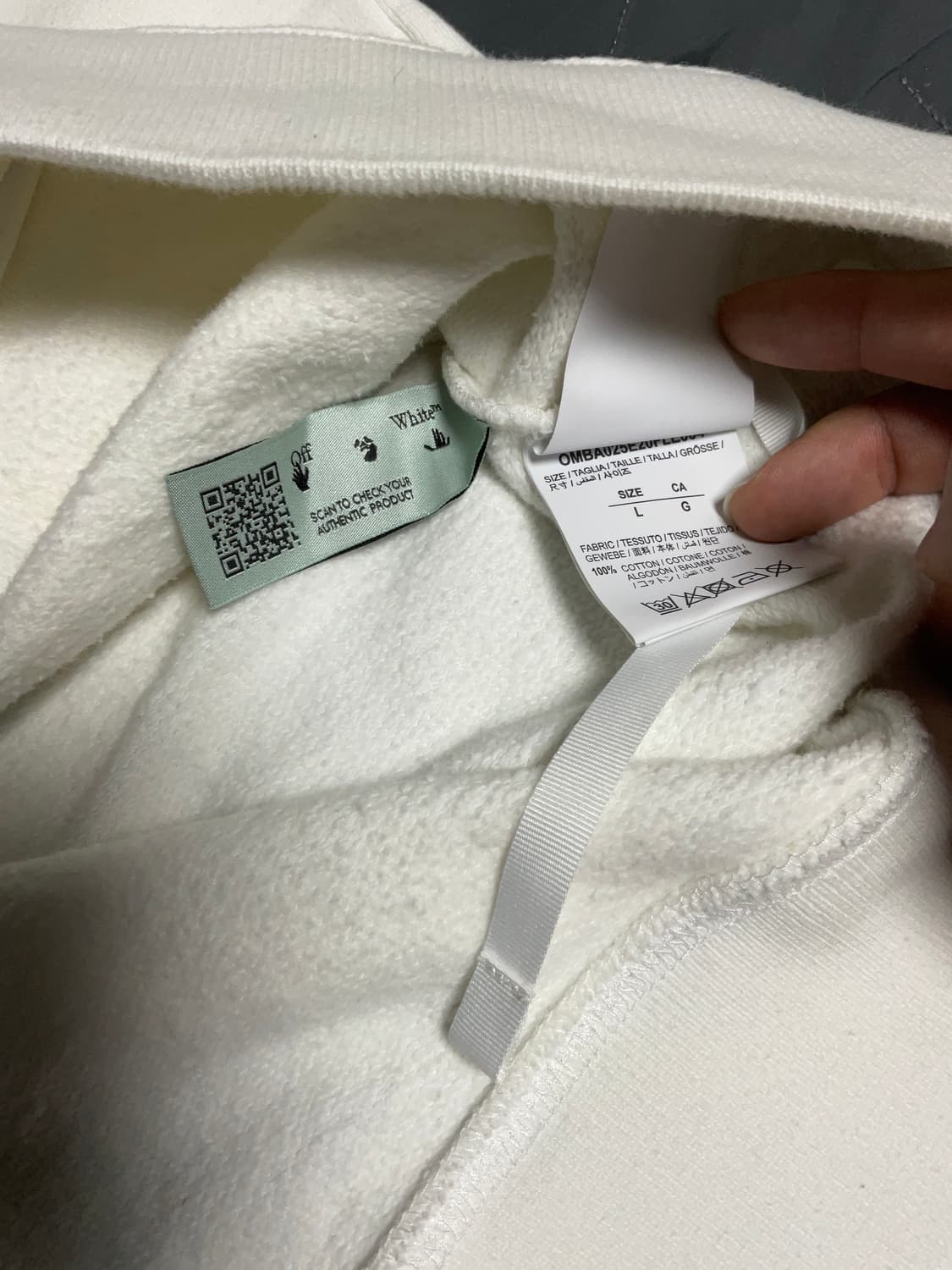 오프화이트 카라바조 맨투맨 상품이미지5