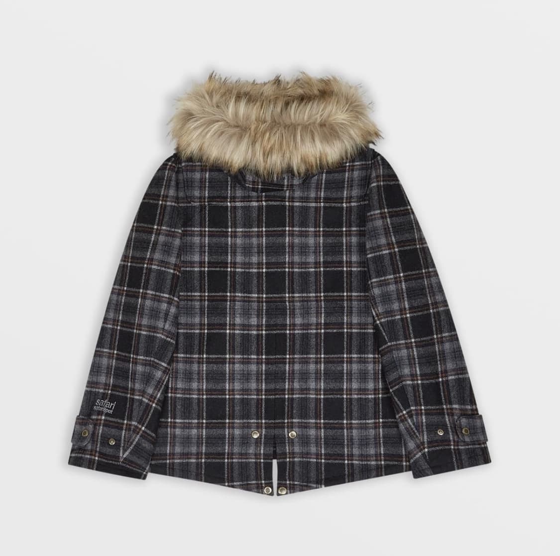 safarispot 레기온 체크 더플 코트 상품이미지2
