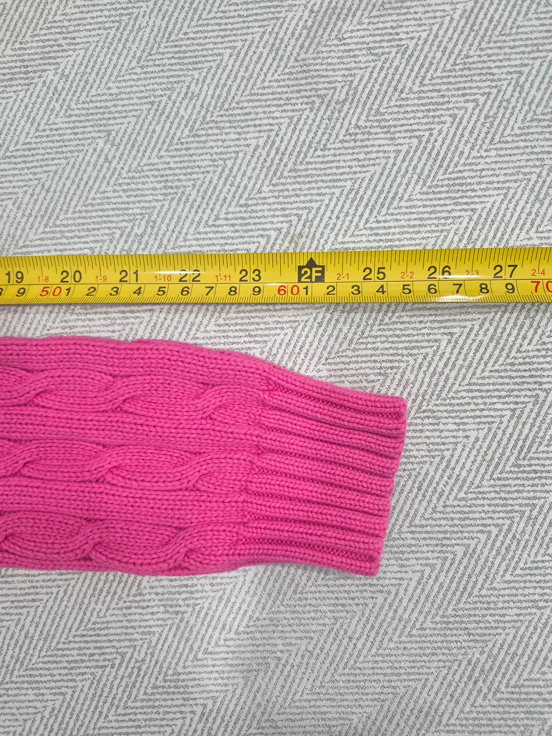 랄프로렌 스포츠 핫핑크 케이블 니트 스웨터 여성 M사이즈 상품이미지9