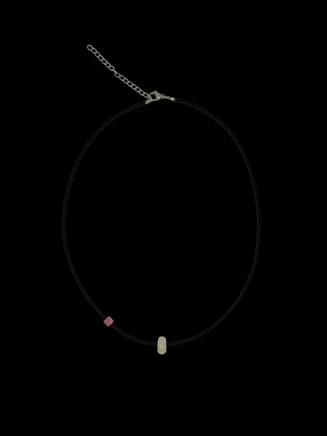 Offset necklace - black 상품이미지3