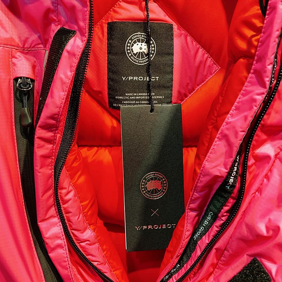 캐나다 구스X와이 프로젝트 남녀공용 핑크 덕다운 파카 상품이미지6