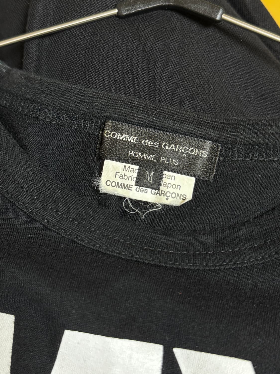 꼼데가르송 옴므 마이에너지 반팔 블랙 M 상품이미지3
