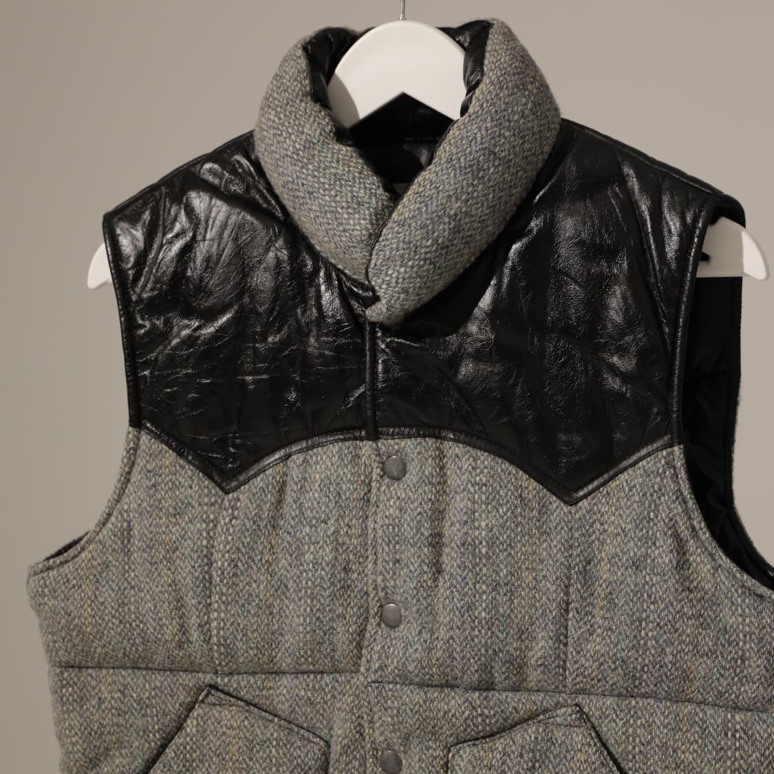 해리스트위드 패딩 베스트 상품이미지3