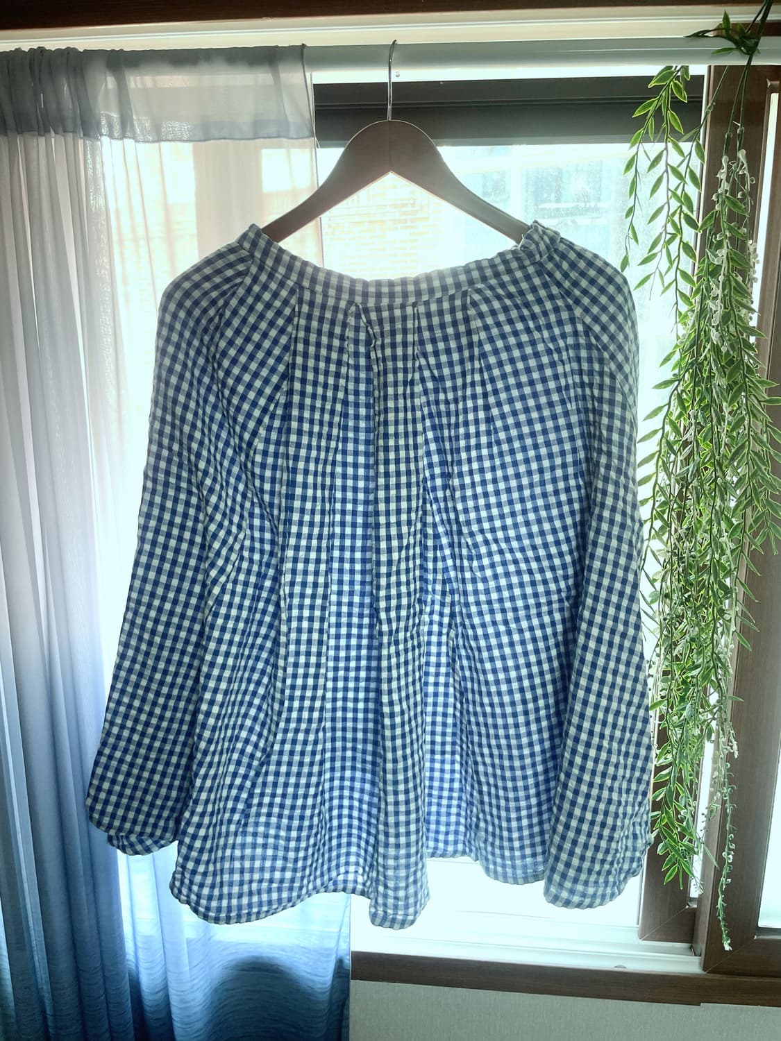 vintage cotton plaid sk 상품이미지4