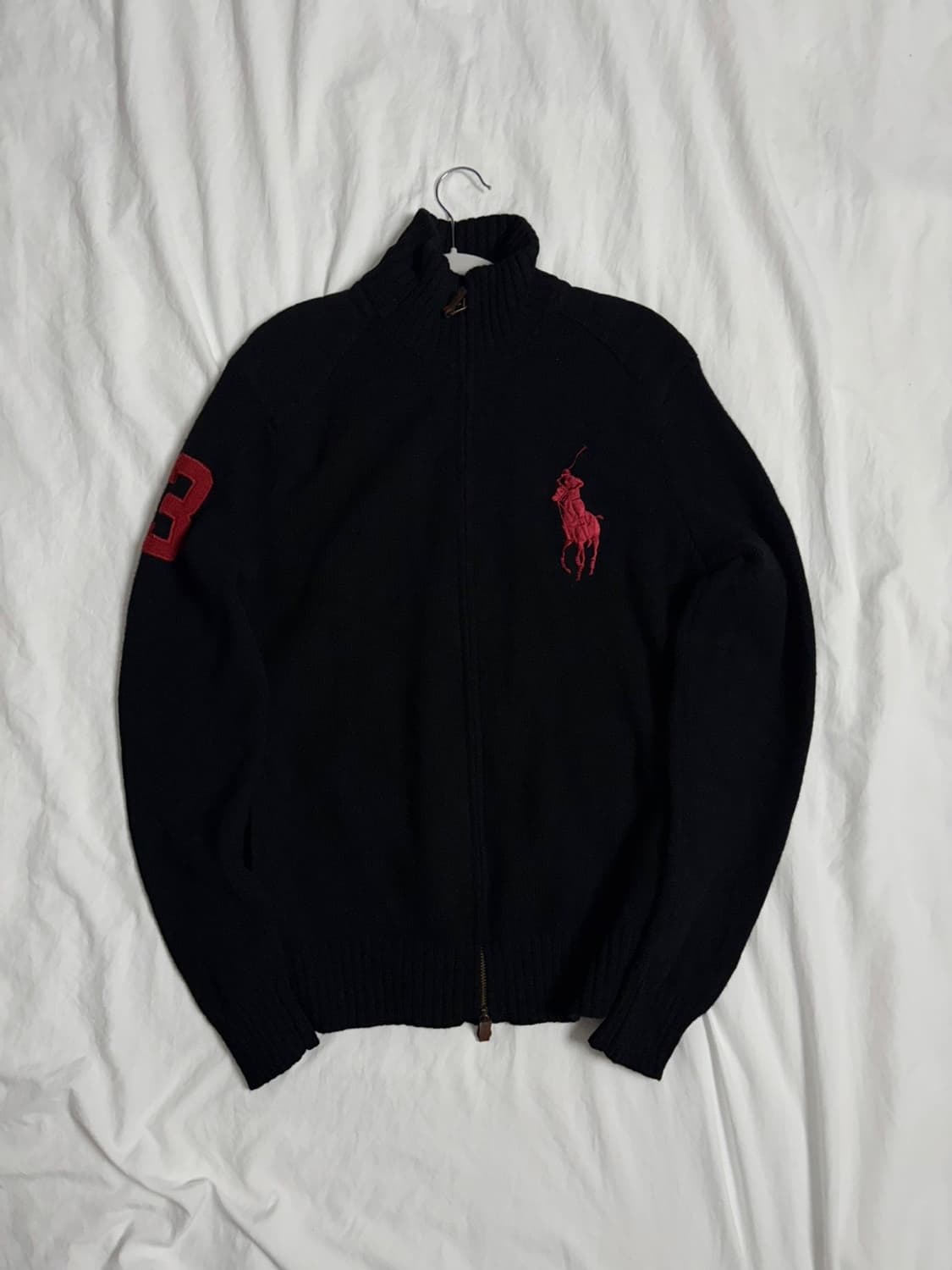폴로 빅포니 블랙 니트집업  상품이미지3