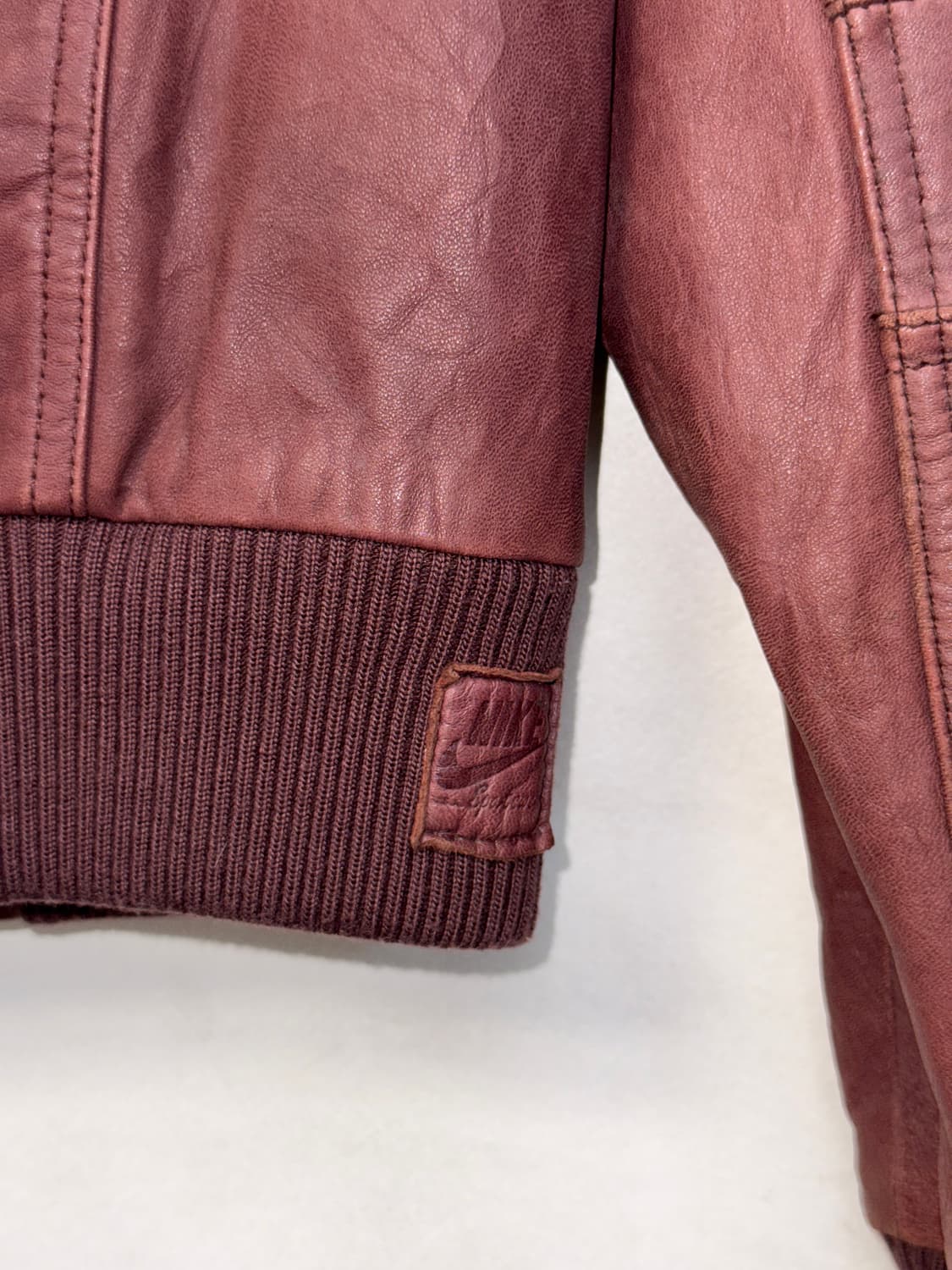 Nike burgundy lamb skin two ways jacket 상품이미지5