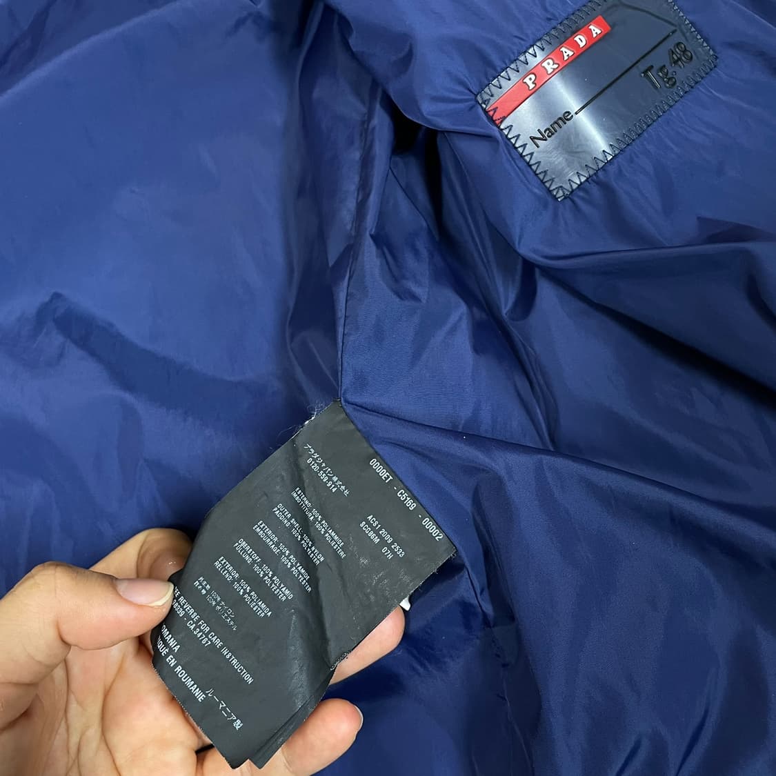 프라다 PRADA 진블루 나일론 블루종 점퍼 48 상품이미지4