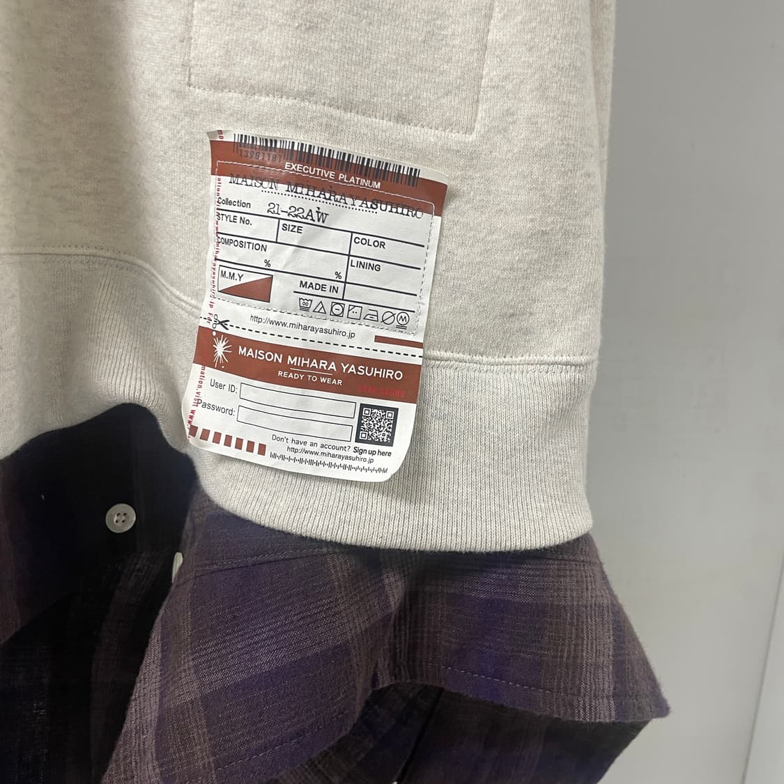 미하라야스히로 셔츠 레이어드 맨투맨 F 상품이미지4