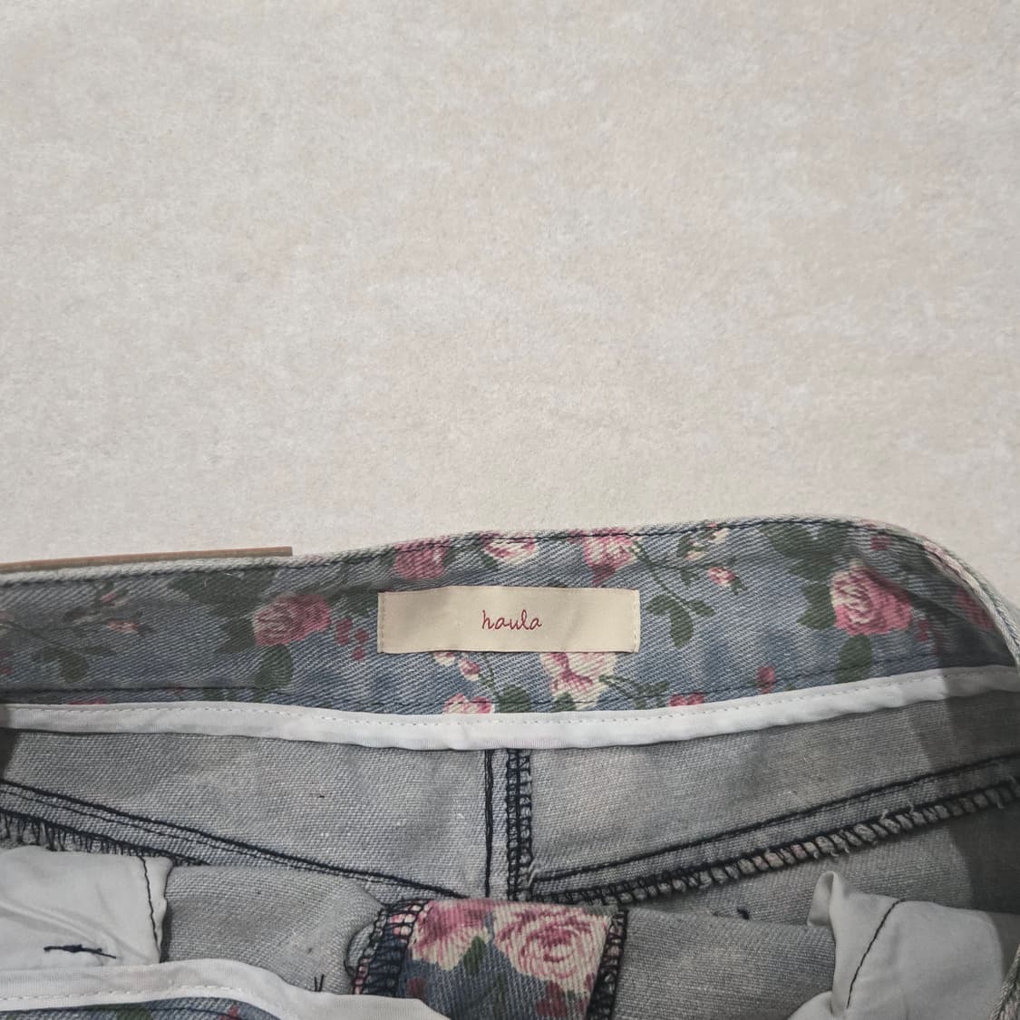 haula 장미 데님 미니스커트 상품이미지3