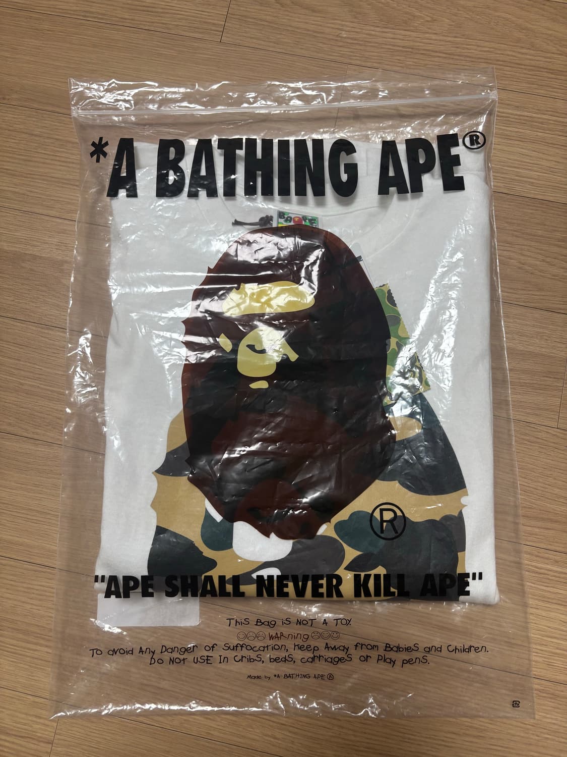 베이프 퍼스트 카모 빅 에이프 헤드 롱슬리브 티셔츠 상품이미지2