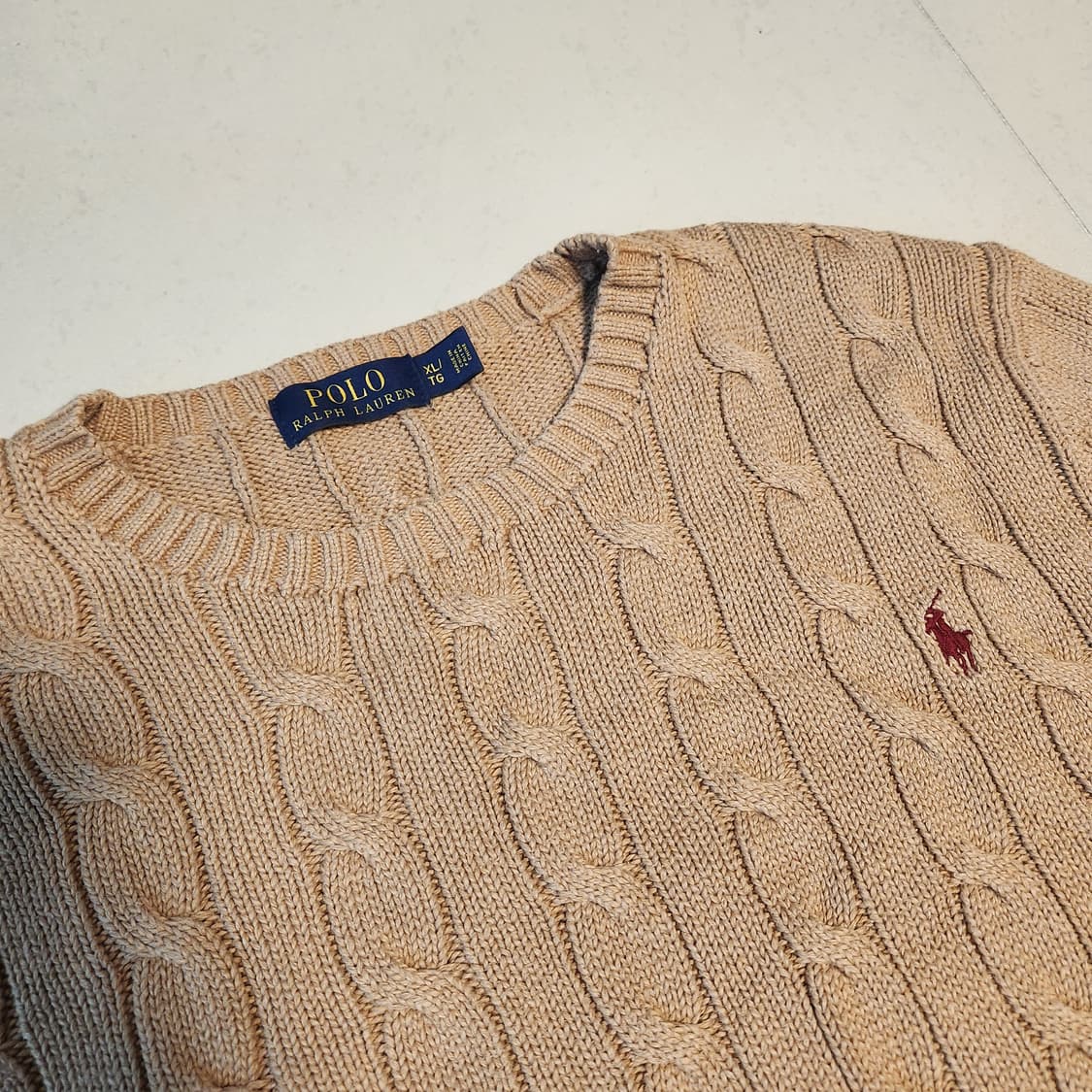 폴로 랄프로렌 케이블 니트 베이지 상품이미지1