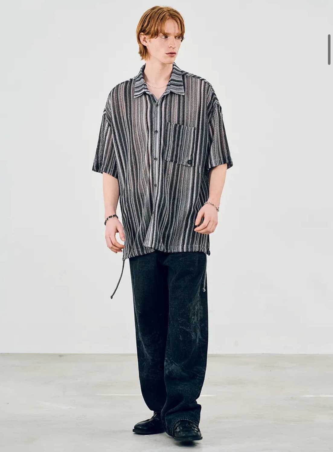 비바스튜디오 WAVE WASHING DENIM PANTS [BLACK] 상품이미지4