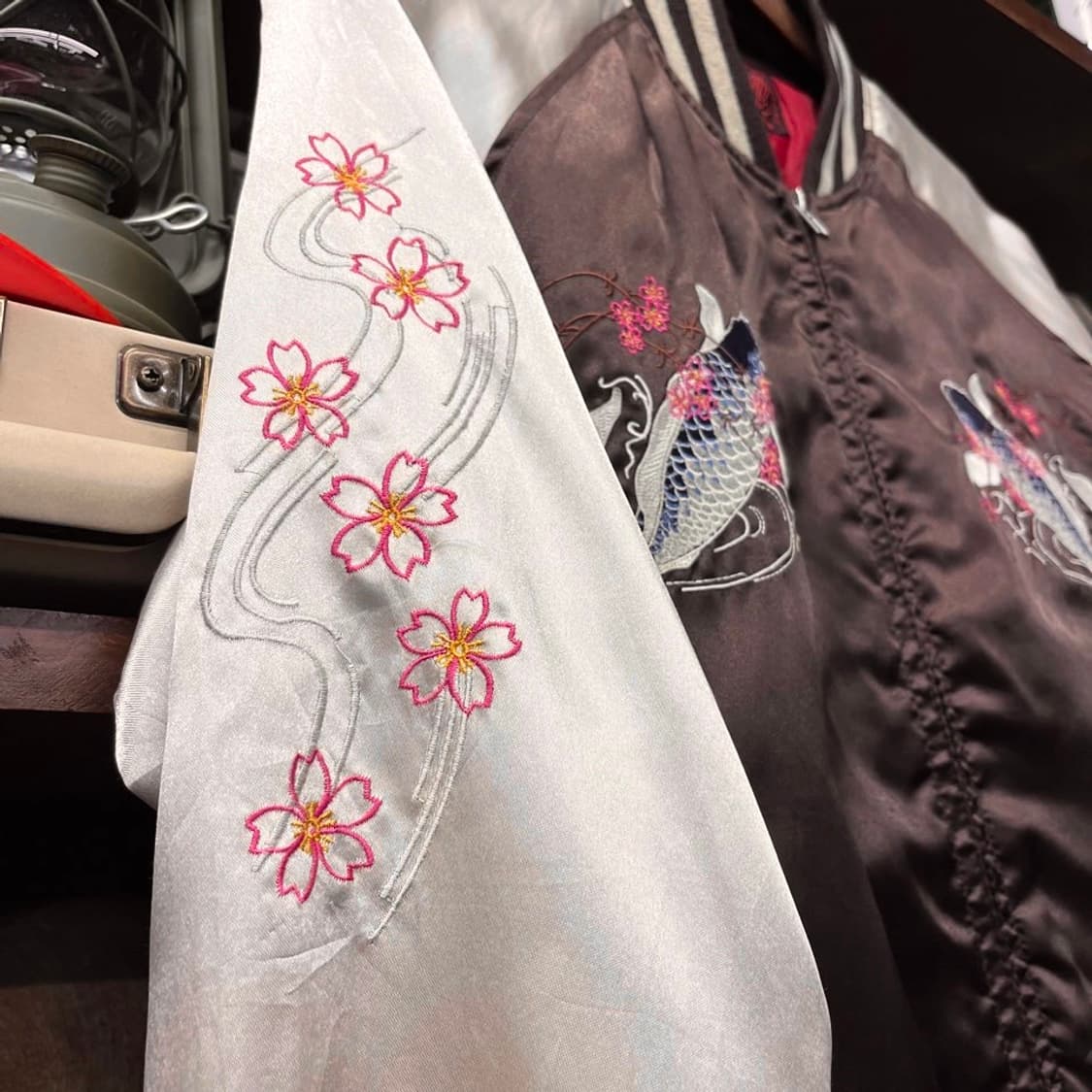 00s JPN 오리엔탈 잉어 자수 빈티지 스카잔 수베니어 자켓 N428 상품이미지5