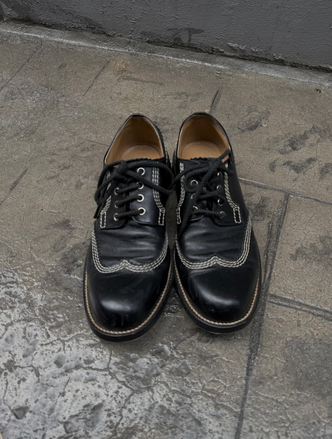 꼼데가르송 옴므 하트쉐입 윙팁 더비슈즈 상품이미지3