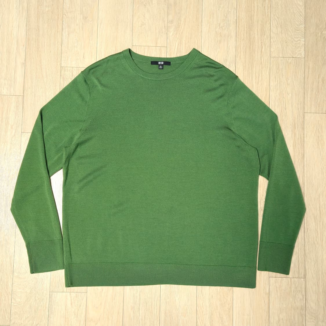 여성 유니클로 울 니트 그린 상품이미지1