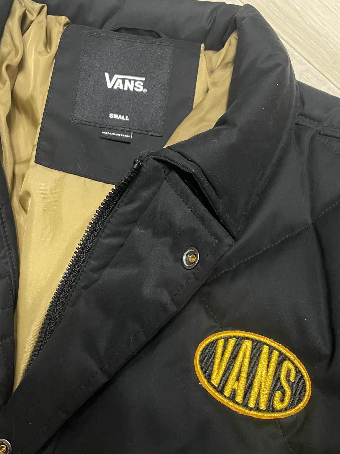 L) 반스 체크 카라 패딩 상품이미지4