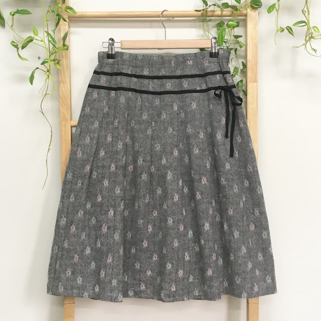 JPN/ 울스커트 모리룩스커트 울미디스커트 헤링본스커트 모리걸치마 상품이미지1