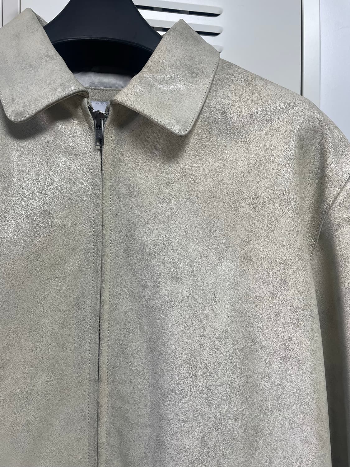 디스이즈네버댓 레더재킷L 빈티지 아이보리 상품이미지2