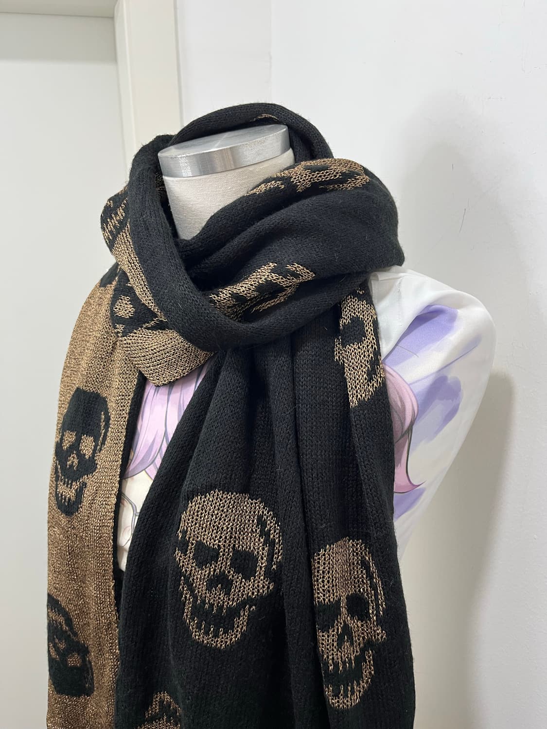 일본 빈티지 락펑크 스컬 머플러 상품이미지6