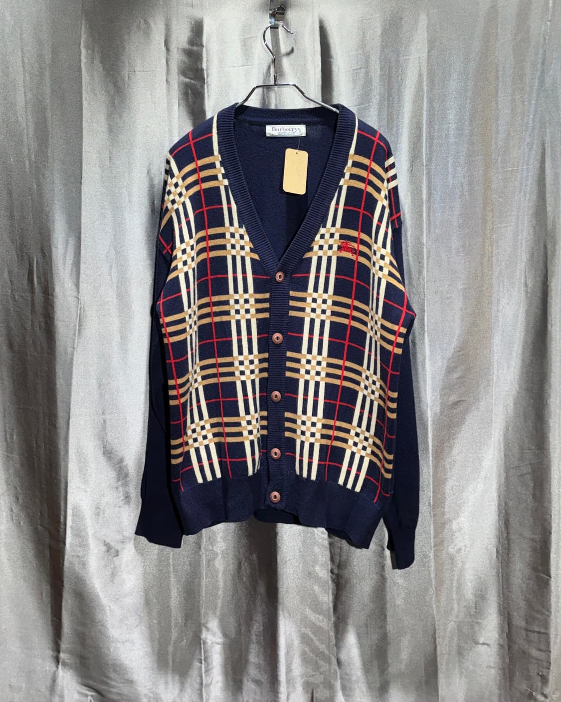L 버버리 노바체크 레드로고 네이버 가디건 상품이미지2