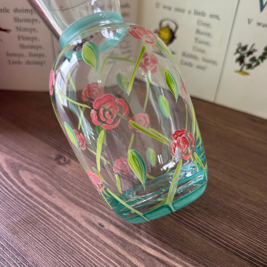 미국 빈티지 핸드페인티드 화병 꽃병 오브제 상품이미지5