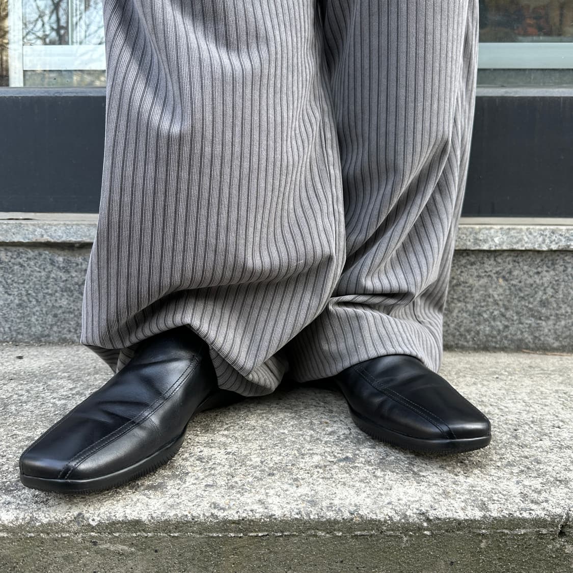 00s 빈티지 블락 프라다 스포츠 스퀘어 토 로퍼 상품이미지7