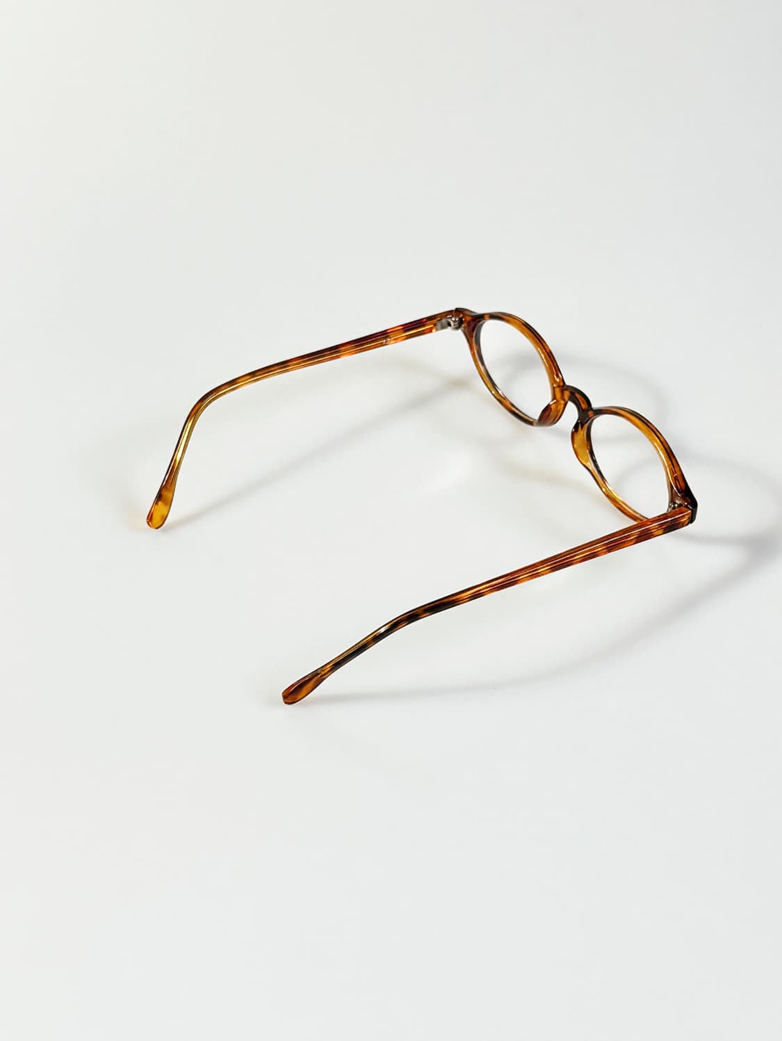 90s 토터스쉘 오벌 뿔테 프레임 빈티지 안경 상품이미지4