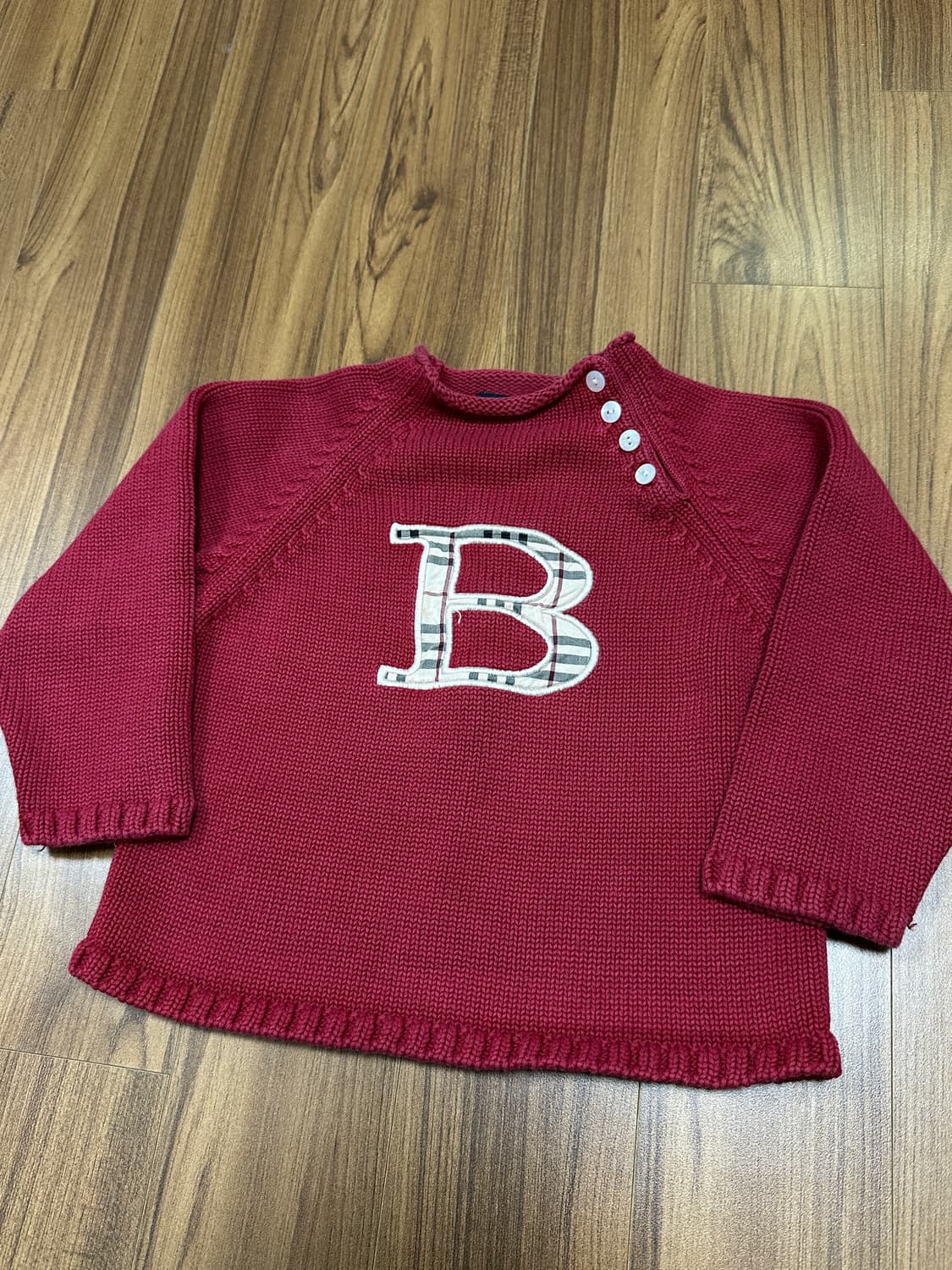 버버리 베이비 버건디색 스웨터 2 상품이미지2