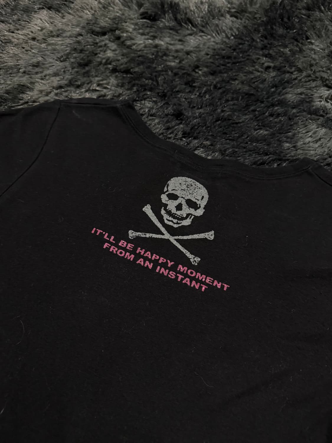 핑크레터링&해골프린팅 펑크St 반팔 상품이미지7