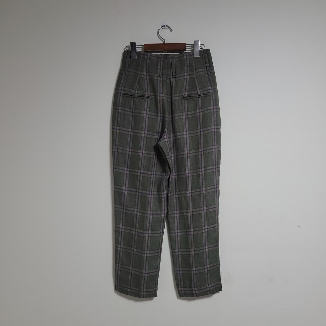 (S) ZARA 자라 여성 체크무늬 슬랙스 바지 상품이미지3