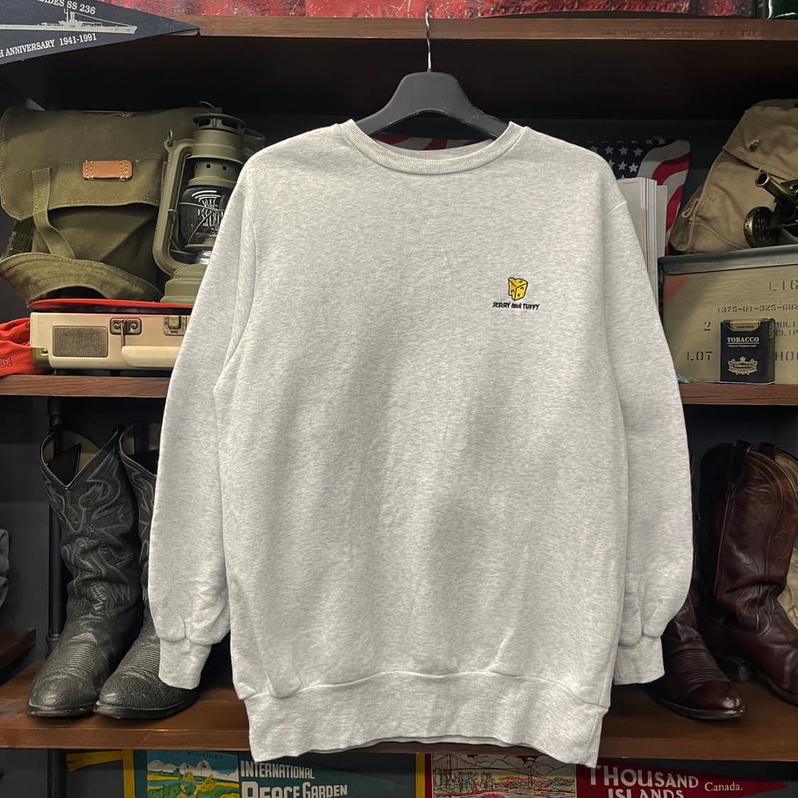 톰과제리 더피 치즈 기모 안감 맨투맨 스웻 셔츠 N110 상품이미지1