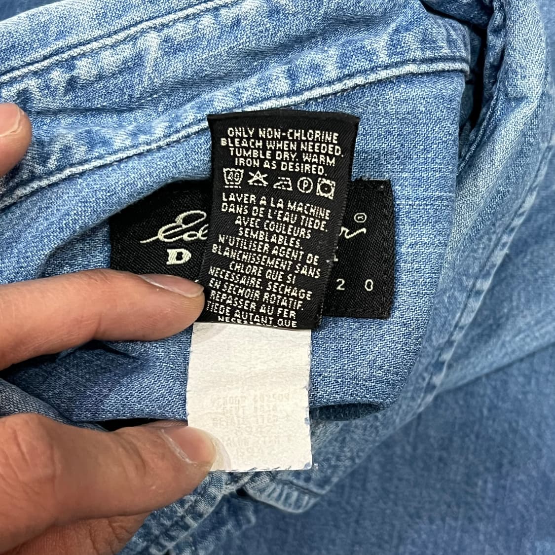  에디바우어 워크 데님 셔츠 y16064 상품이미지7