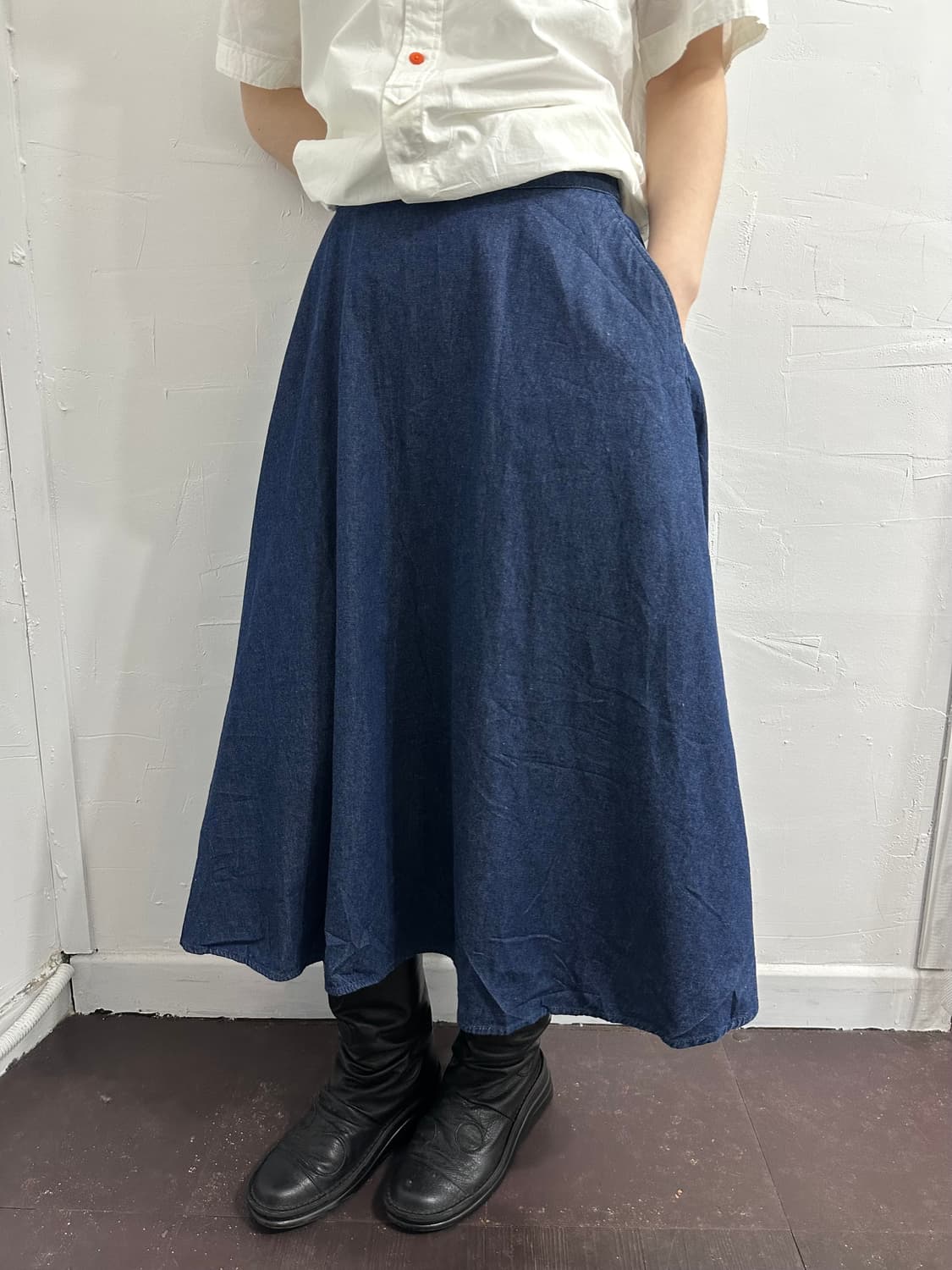 uniqlo denim skirt 상품이미지1