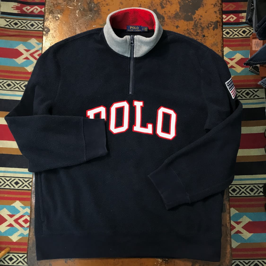 폴로랄프로렌 POLO 로고 후리스 반집업 자켓 남성 110 상품이미지1