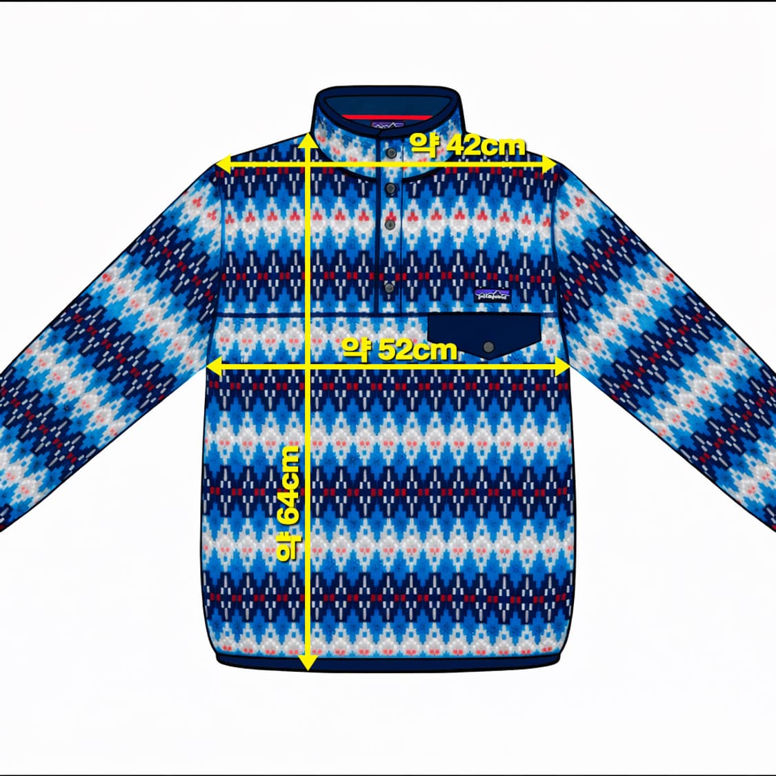 파타고니아 신칠라 스냅티 풀오버 스웨터 아즈텍 블루 xs 상품이미지7