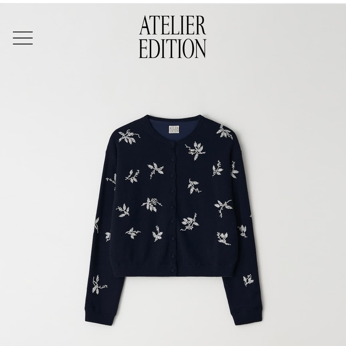 아틀리에에디션 가디건 Flower Beaded Cardigan새상품 상품이미지1