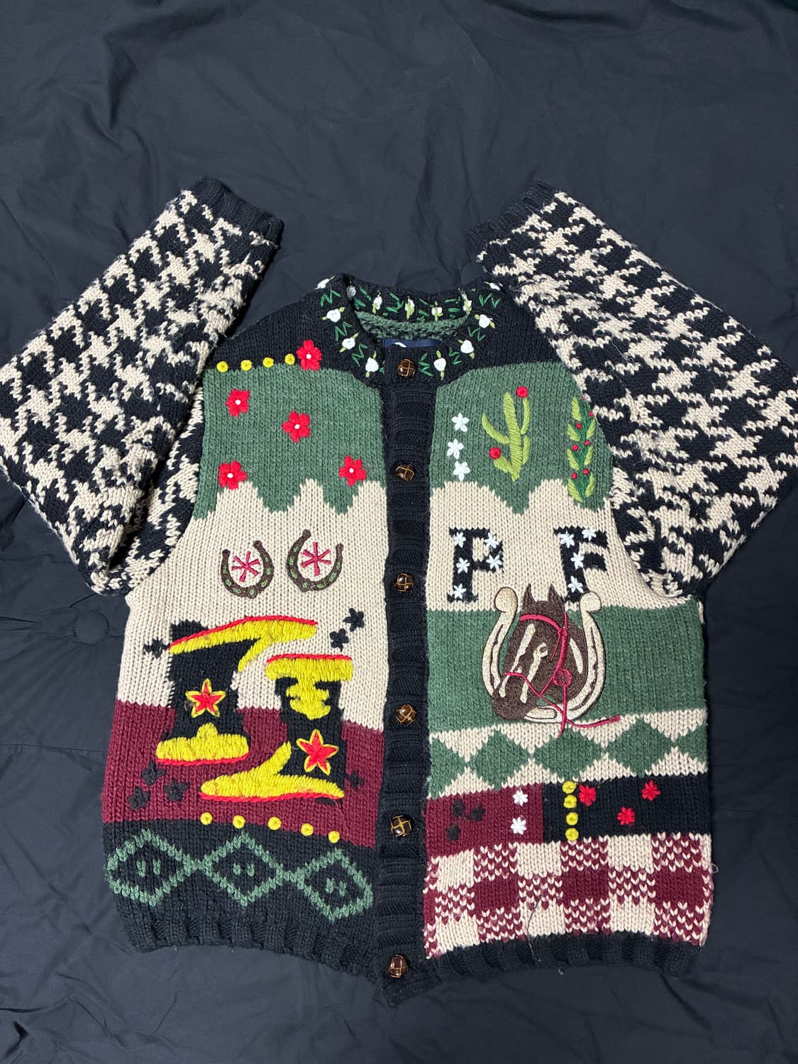 펜필드x닉기어 웨스턴 자수 아트웍 가디건 상품이미지2