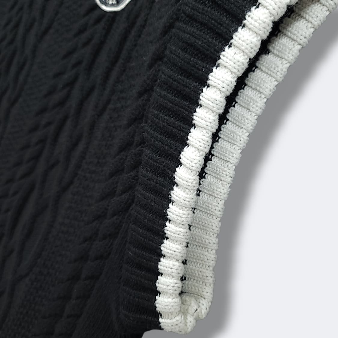 [2XL] 라이프워크 블랙 오버핏 케이블 브이넥 니트 조끼 상품이미지6