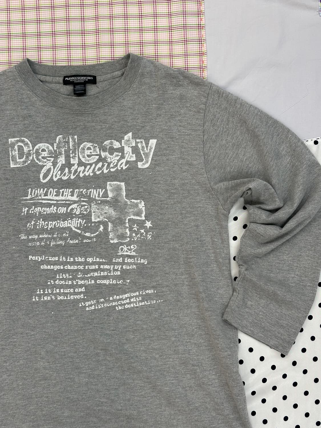 그레이 그래픽 롱슬리브  상품이미지5