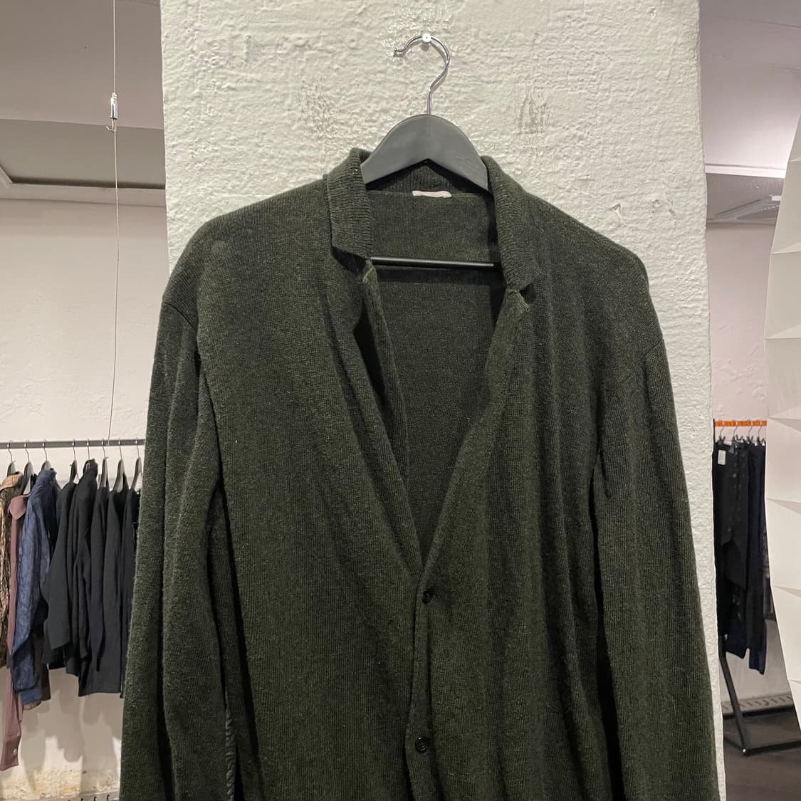 코모리 17aw 니트 가디건 그린 상품이미지2